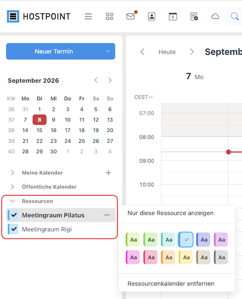 Cloud Office Ressourcenkalender 03 de