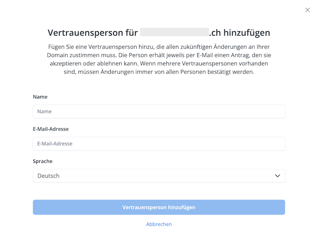 DomainGuard Vertrauensperson erfassen 02 de