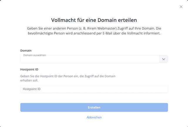 Vollmacht auf Domain erteilen 02 DE