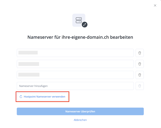 Nameserver zuruecksetzen de