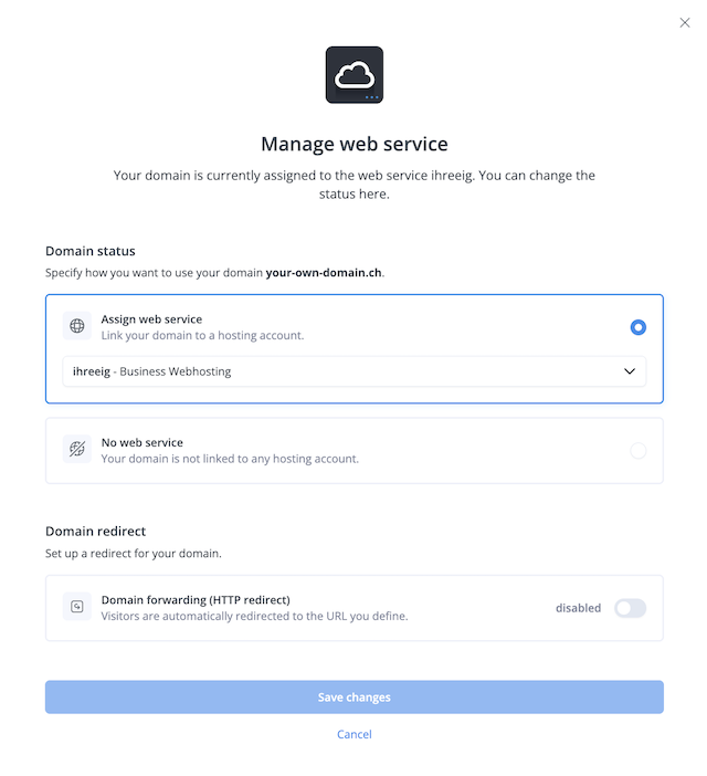 Domain Webhosting zuweisen 02 en