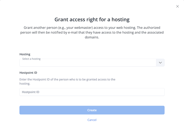 Access right on my hostings