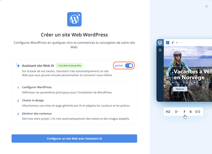 WordPress mit KI installieren 01 fr