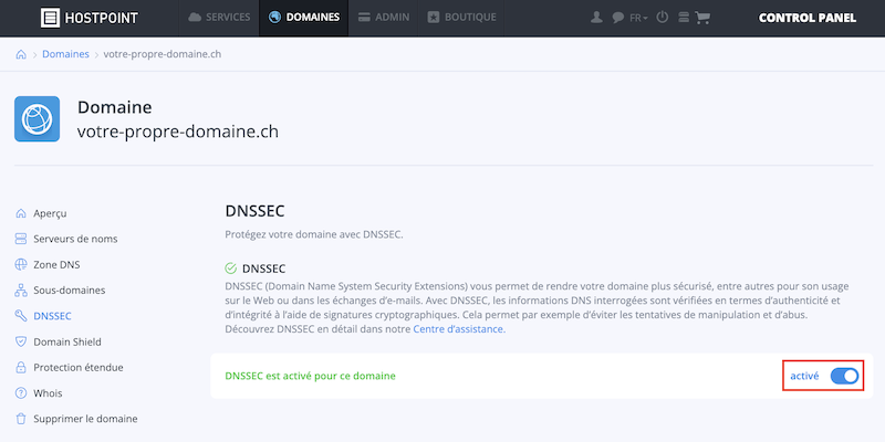 DNSSEC aktivieren fr