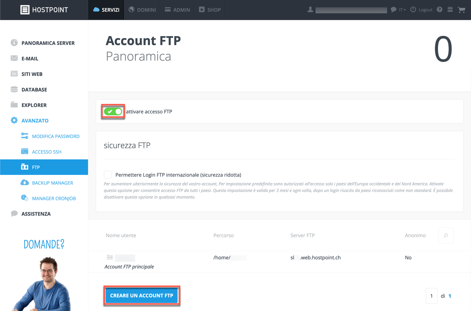 Account FTP